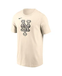 Nike Men's Cream New York Mets Camo Logo T-Shirt