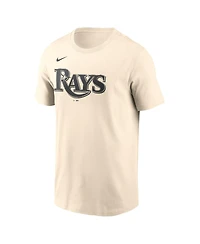Nike Men's Cream Tampa Bay Rays Camo Logo T-Shirt