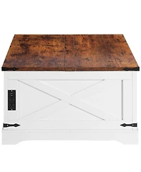 Streamdale Multifunctional Coffee Table, 90cm, Vintage White