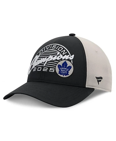 Fanatics Men's Black Toronto Maple Leaf's 2025 Atlantic Division Champions Locker Room Adjustable Hat