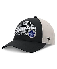 Fanatics Men's Black Toronto Maple Leaf's 2025 Atlantic Division Champions Locker Room Adjustable Hat