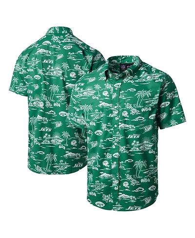 Reyn Spooner Men's Green New York Jets Throwback Pua Performance Shirt