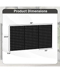 Wall-Mounted Pegboard Kit with 3 Pegboards for Garage Workshop