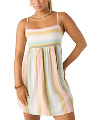 O'Neill Juniors' Saskia Striped Sleeveless Mini Dress