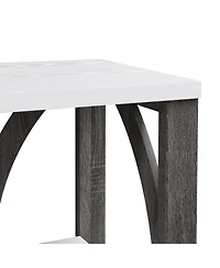 Streamdale 3-Tier Industrial Console Table, 70.9" Narrow Entry Table, White
