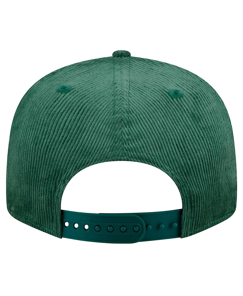 New Era Men's Hunter Green Milwaukee Bucks Throwback Display Corduroy 9FIFTY Snapback Hat