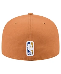 New Era Men's Tan Golden State Warriors Color Pack 59FIFTY Fitted Hat
