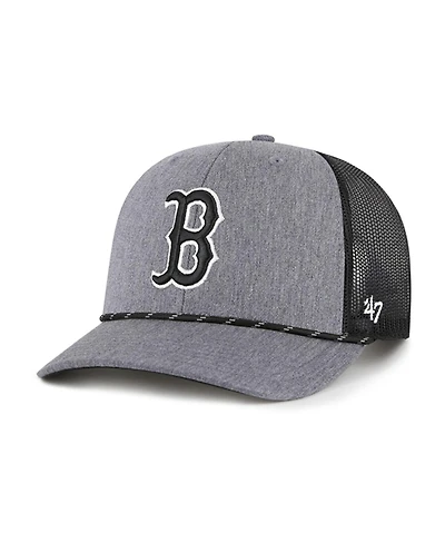 '47 Brand Men's Charcoal Boston Red Sox Carbon Rope Trucker Adjustable Hat