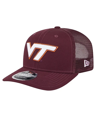 New Era Men's Maroon Virginia Tech Hokies Primary 9SEVENTY Trucker Stretch-Snap Hat