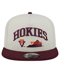New Era Men's White Virginia Tech Hokies Collegiate 9FIFTY A-Frame Snapback Hat