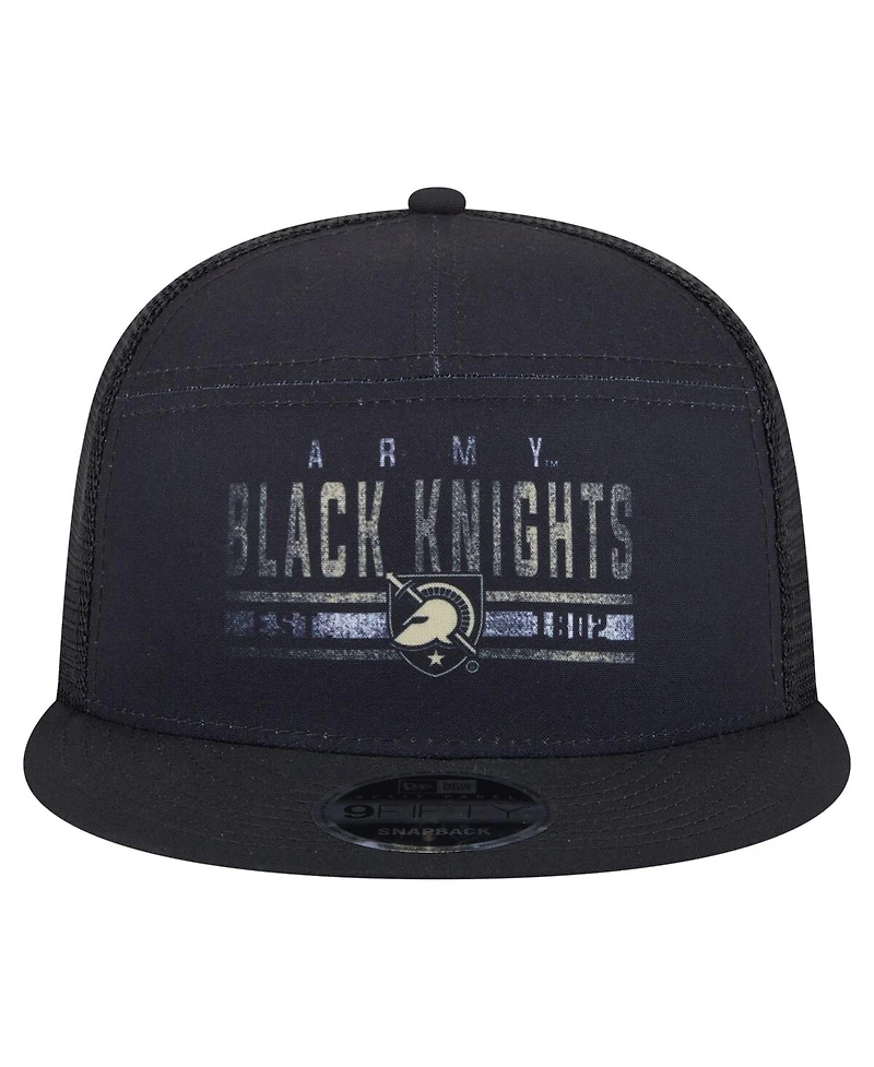 New Era Men's Black Army Black Knights Split Panel 9FIFTY Snapback Trucker Hat