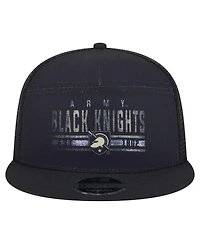 New Era Men's Black Army Black Knights Split Panel 9FIFTY Snapback Trucker Hat