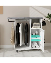 Streamdale Rolling Ironing Cabinet with Wheels Multipurpose Laundry Room Solution