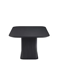 Streamdale Coffee Table Black Oak Wood Surface and Black Metel Feet