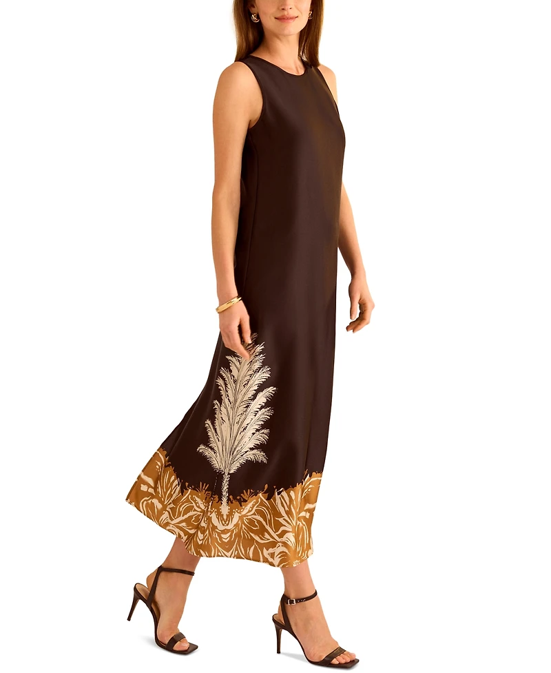 Vince Camuto Women's Sleeveless Back-Slit A-Line Dress