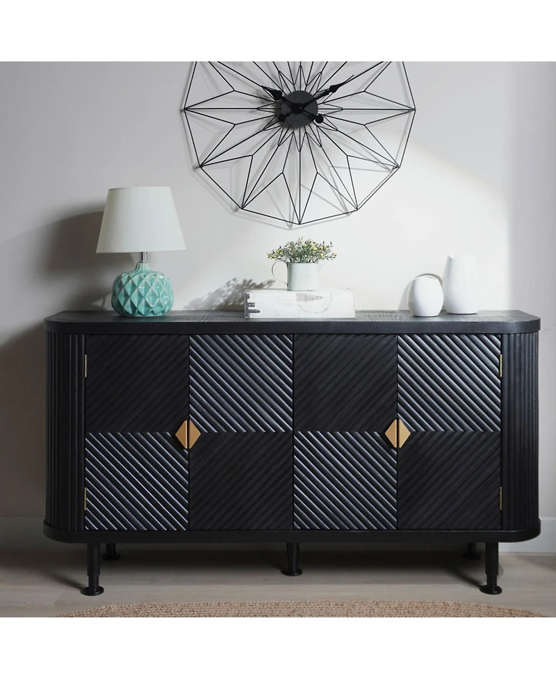Streamdale Modern Accent Cabinet with Adjustable Shelves and 4 Doors