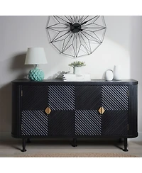 Streamdale Modern Accent Cabinet with Adjustable Shelves and 4 Doors