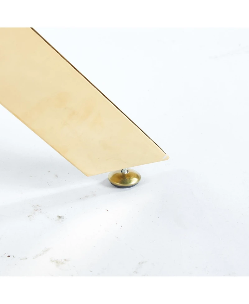 Streamdale Modern Square Dining Table with Tempered Glass Top and Metal Legs (90x90x75cm)