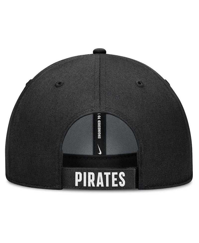 Nike Men's White/Black Pittsburgh Pirates Club Performance Adjustable Hat