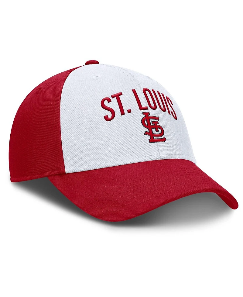 Nike Men's White/Red St. Louis Cardinals Club Performance Adjustable Hat