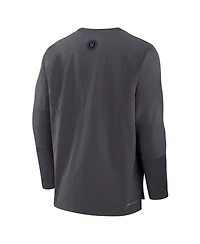 Nike Men's Anthracite New York Mets Authentic Collection City Connect Lightweight Player Tri-Blend Performance Long Sleeve T-Shirt