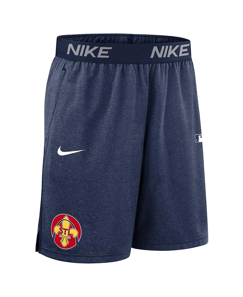 Nike Men's Navy St. Louis Cardinals Authentic Collection City Connect Performance Knit Shorts