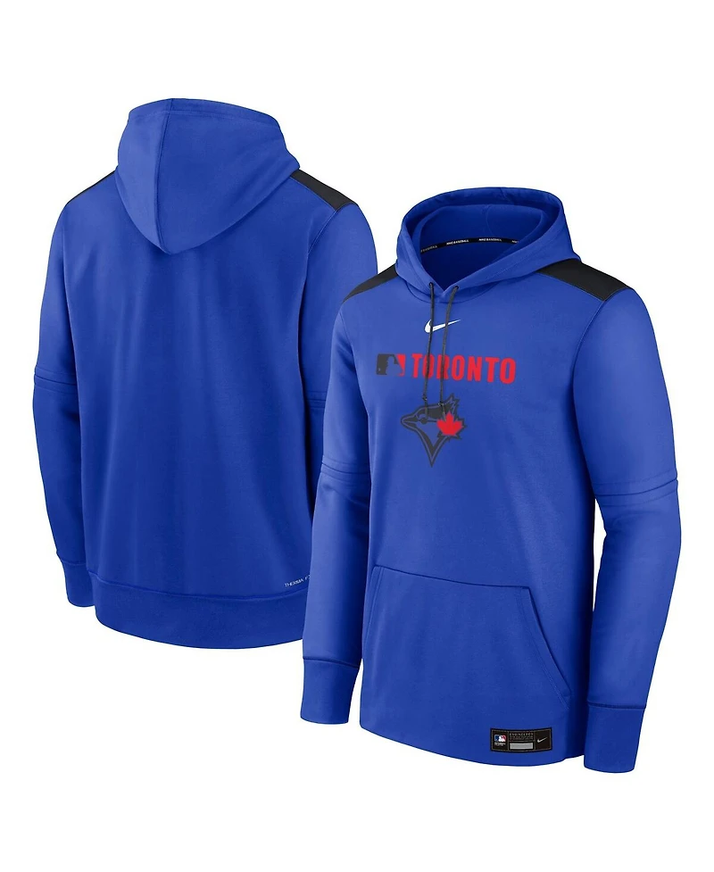 Nike Men's Royal Toronto Blue Jays Authentic Collection City Connect Therma Pullover Hoodie