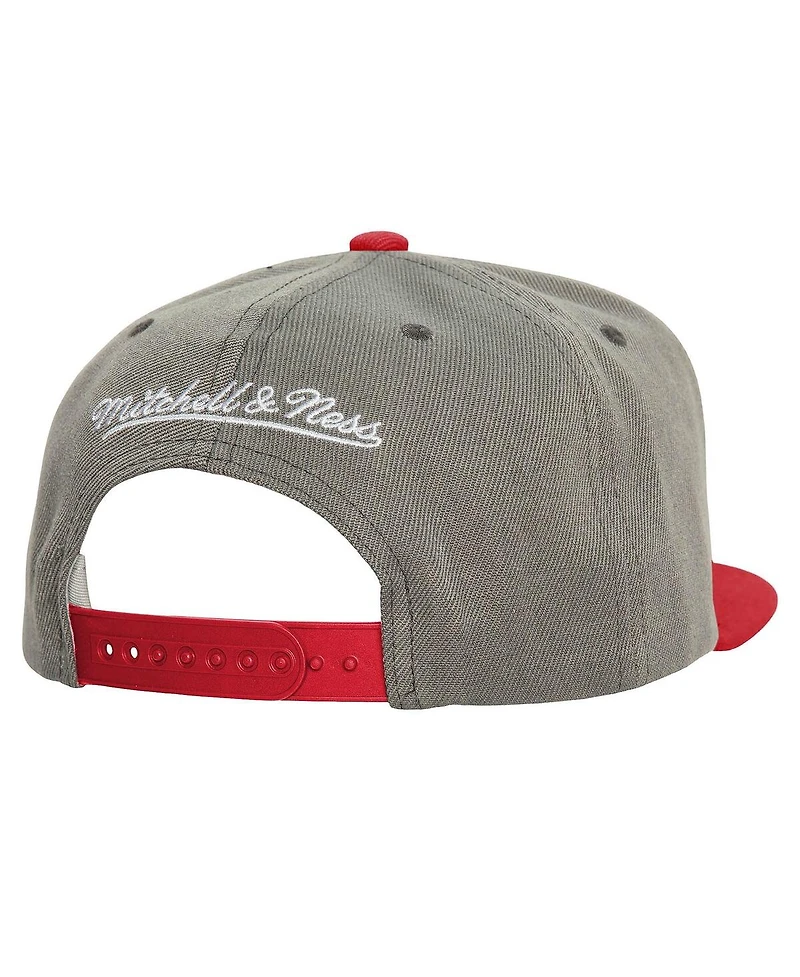 Mitchell & Ness Men's Gray Boston Red Sox Cooperstown Collection Basic Flip Snapback Hat