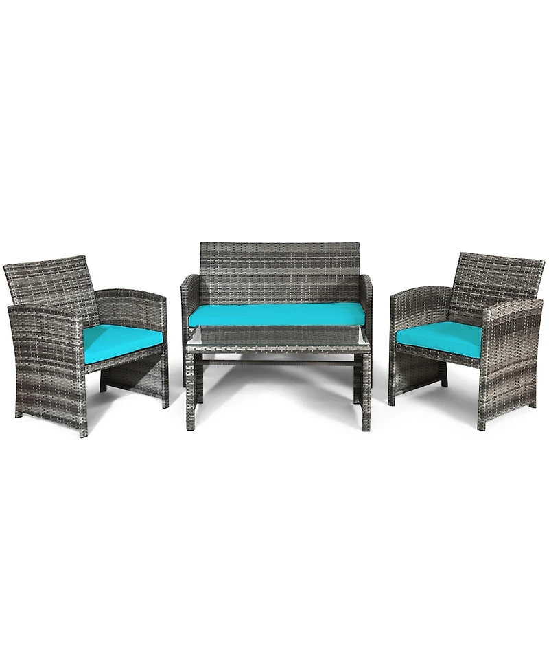 Gymax 4PCS Patio Out