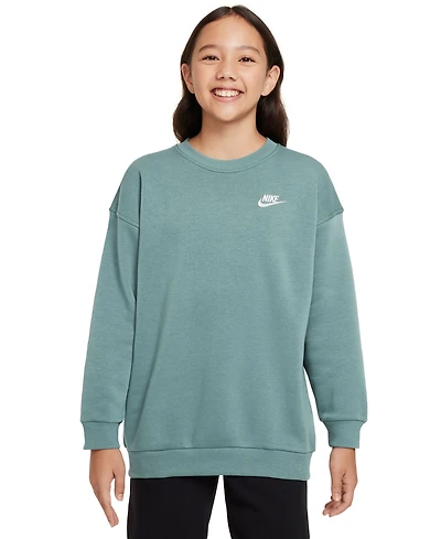 Nike Sportswear Big Girls Club Fleece Oversized-Fit Sweatshirt