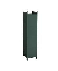Streamdale Modern 4-Tier Glass Door Cabinet Multi-Purpose Storage for Entryway, Living Room, Bathroom