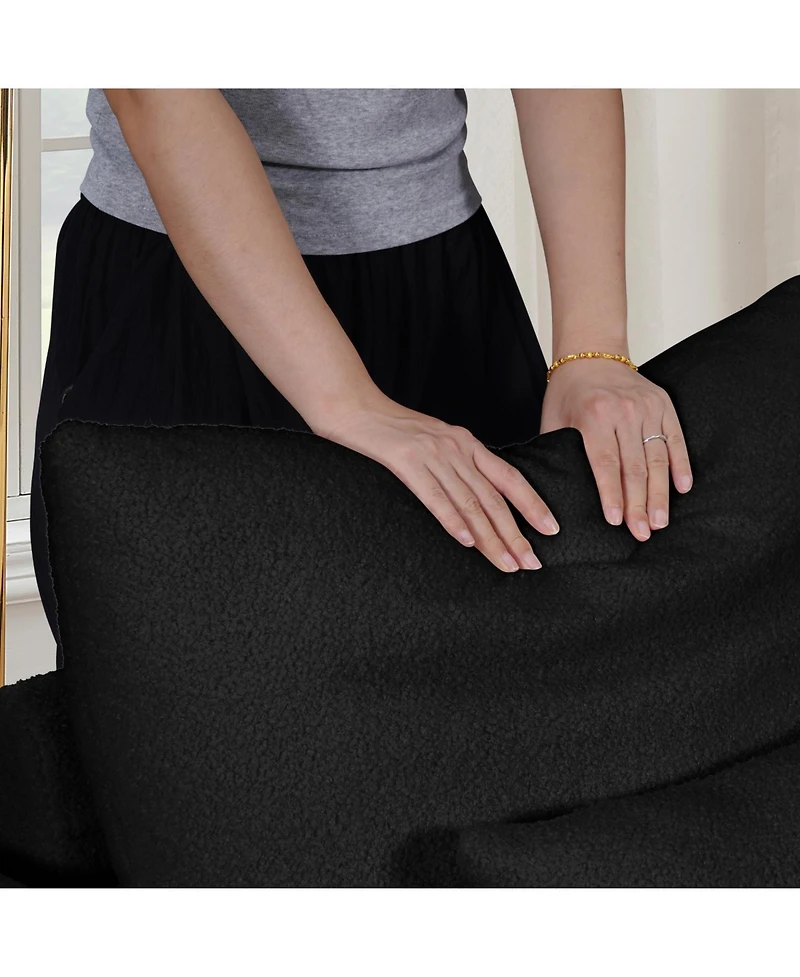 Streamdale Modern Teddy Fabric Sofa with Pillow