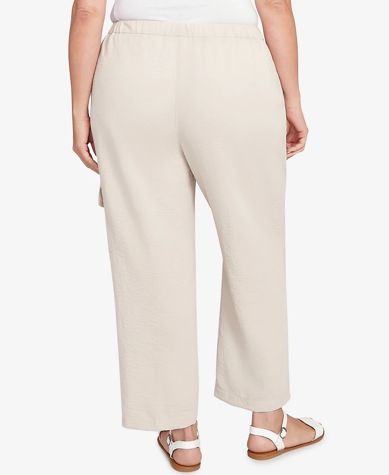 Alfred Dunner Plus Copper Canyon Floral Embroidered Ankle Pants