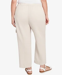 Alfred Dunner Plus Copper Canyon Floral Embroidered Ankle Pants