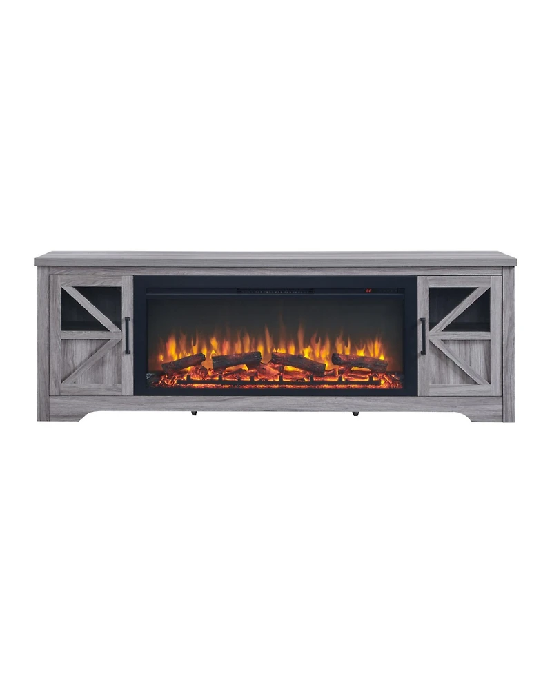Streamdale 75" Fireplace Tv Stand for TVs up to 80",with 44" Electric Fireplace