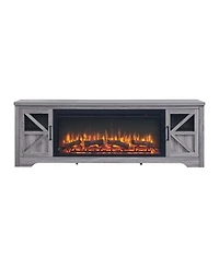 Streamdale 75" Fireplace Tv Stand for TVs up to 80",with 44" Electric Fireplace