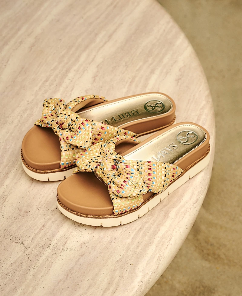 Sam and Libby Women's Astrid Bow Platform Footbed Sandals