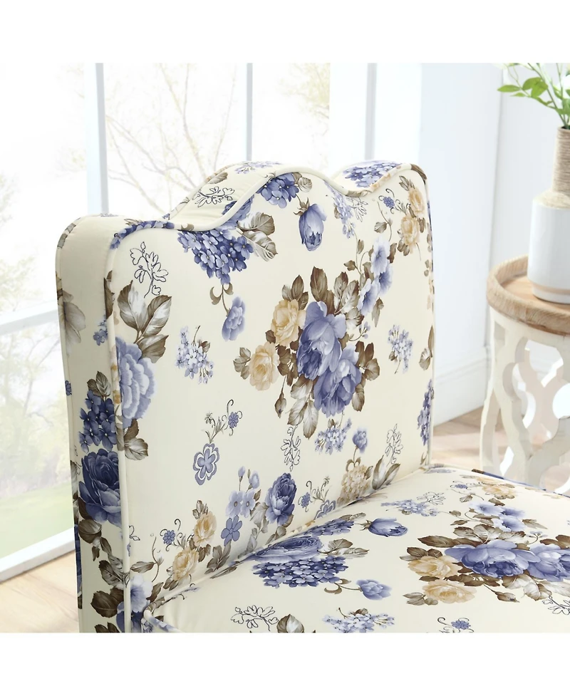 Streamdale Flannel Dining Chair with Cushion and Pillow - Blue