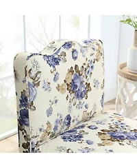 Streamdale Flannel Dining Chair with Cushion and Pillow - Blue
