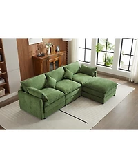 Streamdale Modular Sectional Sofa, 3-Seater Sofa, Modern L-Shaped Sofa for Living Room Bedroom Apartment,Green