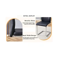 Black Pu Dining Chairs (Set of 4)