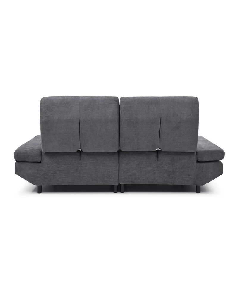Streamdale Convertible Sleeper Sofa Bed Adjustable Futon Sofa with Chenille Upholstery (Grey)