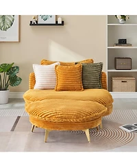 Streamdale Corduroy Sofa Fabric with Pillows, 65