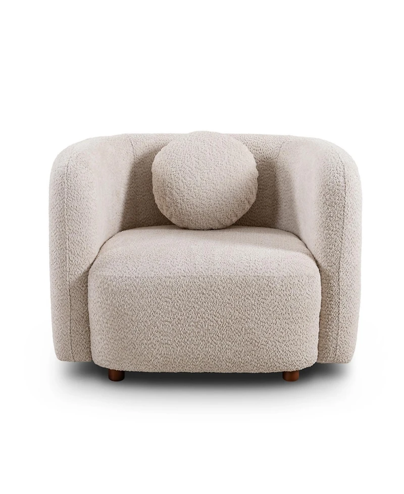 Streamdale Japandi Style Boucle Sofa Chair for Living Room