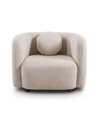 Streamdale Japandi Style Boucle Sofa Chair for Living Room