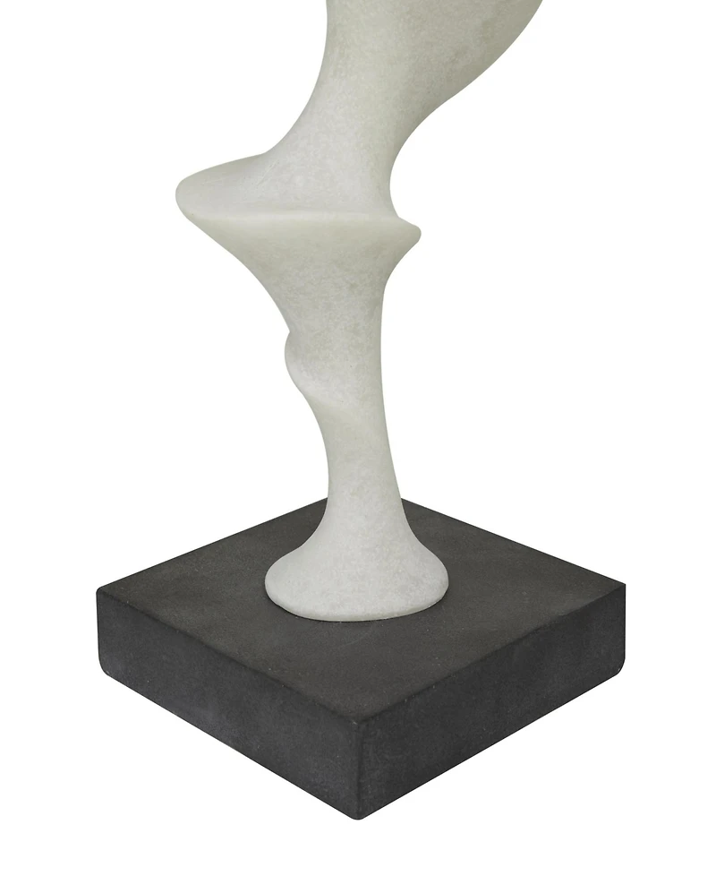 Rosemary Lane Polystone Abstract Decorative Sculpture with Base, 9" x 6"
