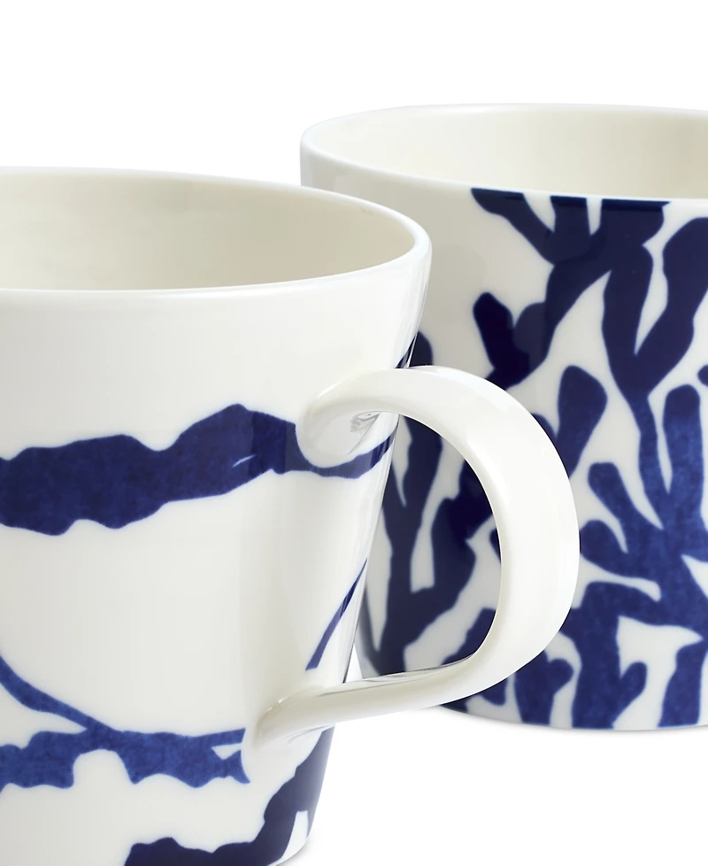 Royal Doulton 1815 Pacific Mixed-Pattern Mugs, Set of 4