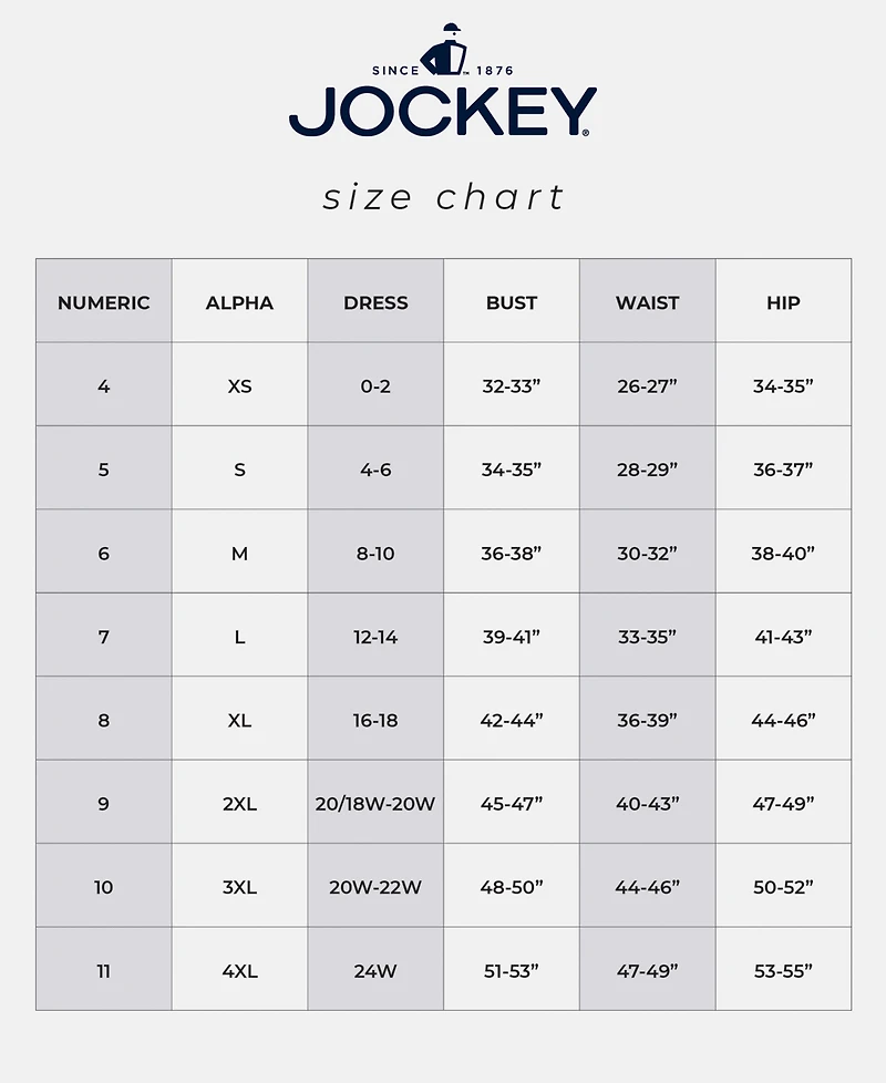 Jockey Elance French Cut 3 Pack Underwear 1485 1487, Extended Sizes