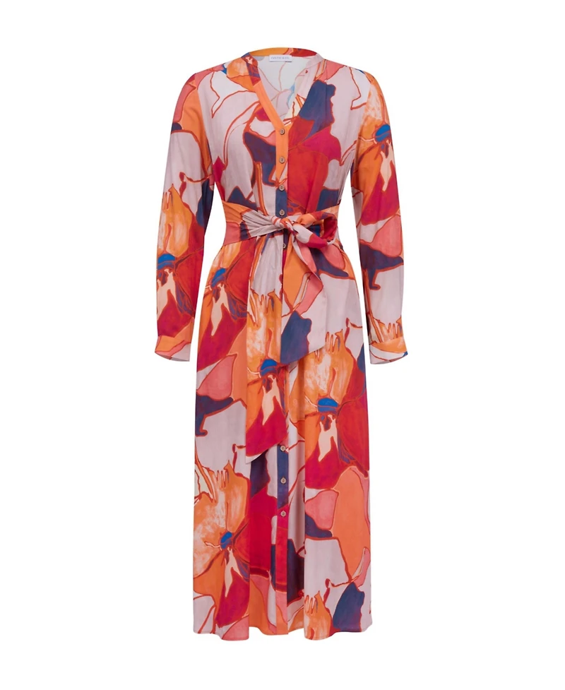 Celtic & Co. Women's Tie Front Midi Dress