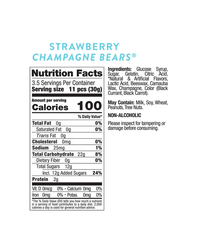 Strawberry Champagne Bears Taster Packets, 12 Pieces